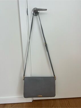 Gray Leather Crossbody Bag - Gigi New York